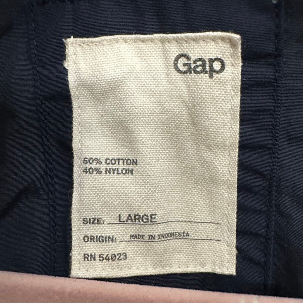 GAP Light Weight Nylon Cotton Jacket Navy Blue Size‎ Large - Picture 4 of 16